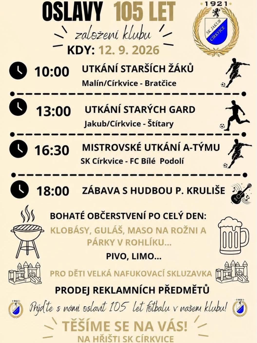⚽ 105 LET FOTBALU V CÍRKVICI! 🎉 ⚽ 105 LET FOTBALU V CÍRKVICI! 🎉